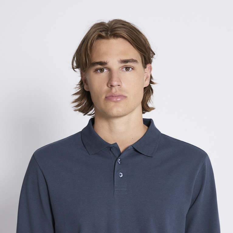 Long sleeve polo shirt "Aiden" Dark Teal